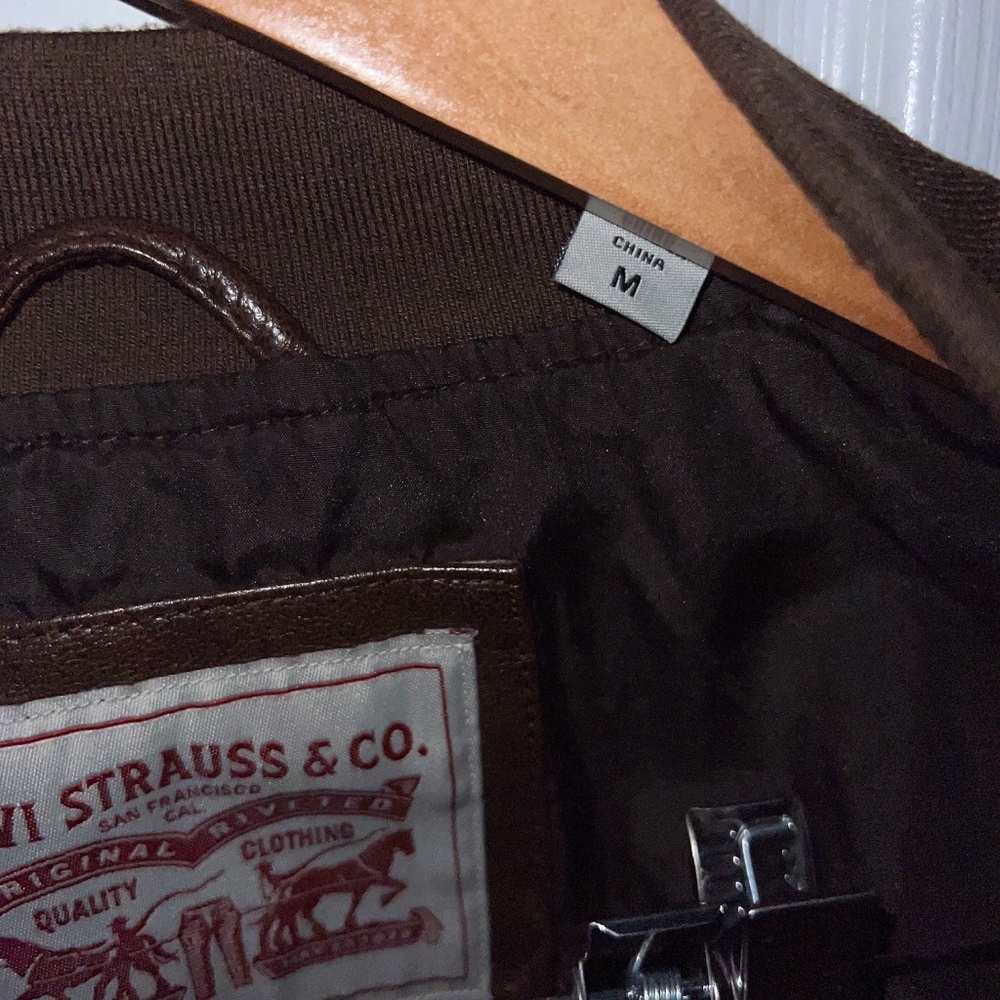 Levi Leather Bomber Jacket - image 4